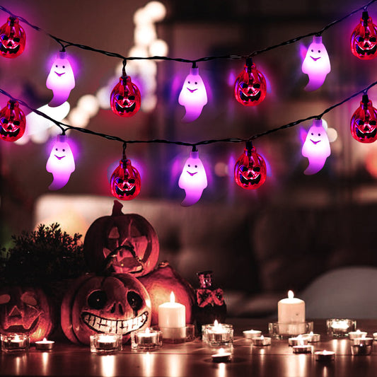 Solar Energy Halloween Pumpkin Ghost Lantern String