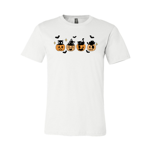 Black Cat Pumpkin Halloween Spooky Shirt