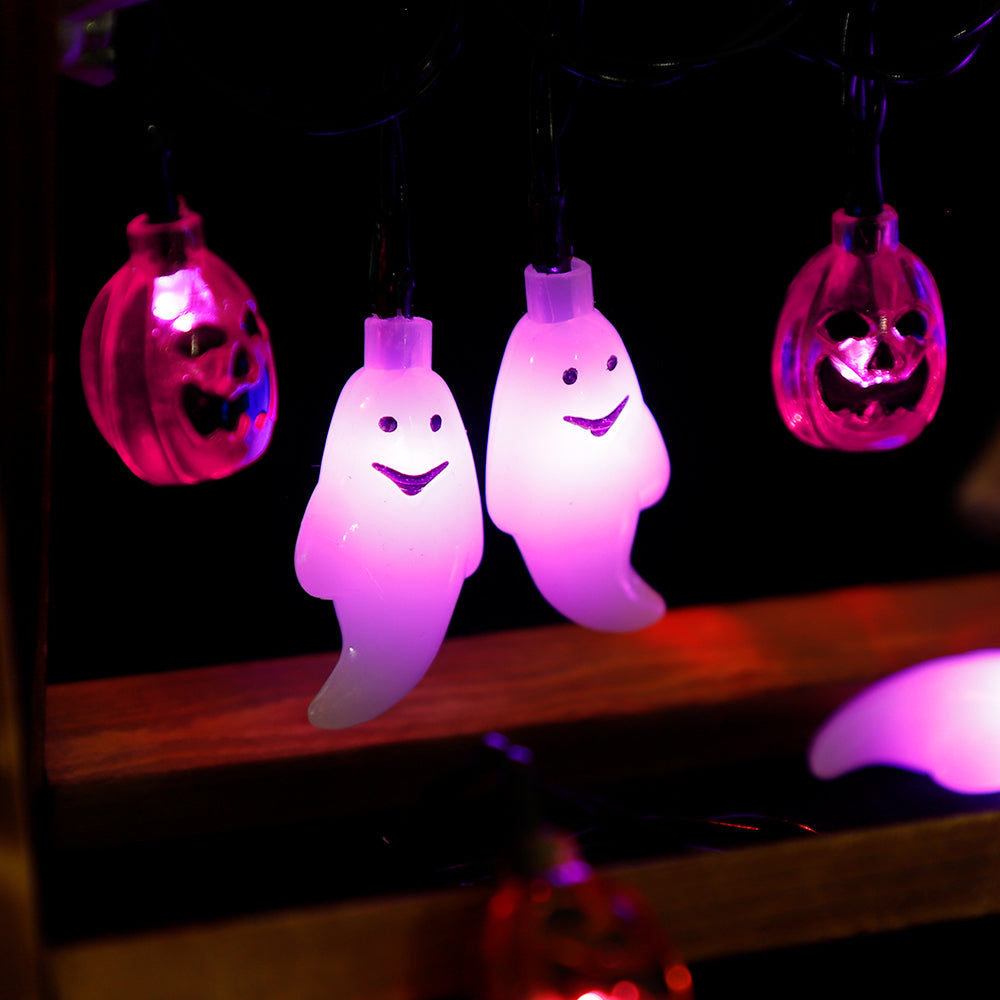 Solar Energy Halloween Pumpkin Ghost Lantern String