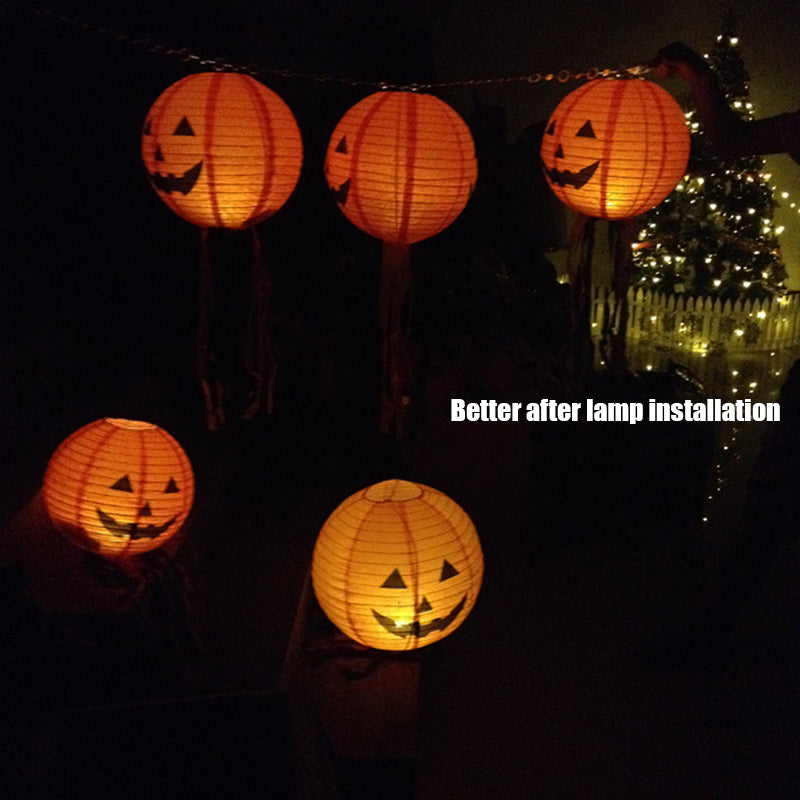 20cm Halloween Paper Pumpkin Hanging Lantern