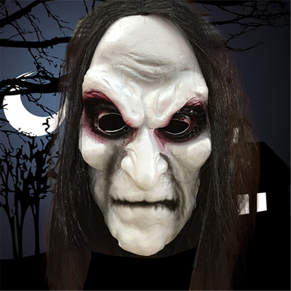 Halloween Mask Zombie Prop Long Hair Ghost