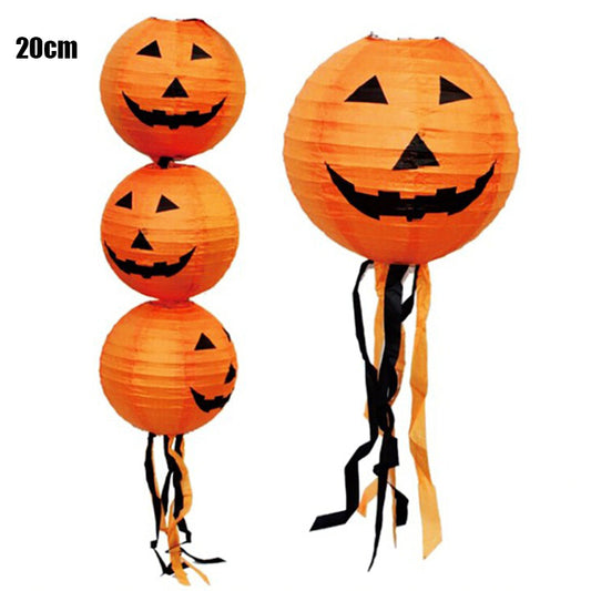 20cm Halloween Paper Pumpkin Hanging Lantern