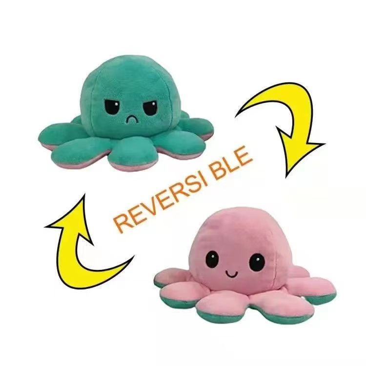 Reversible Flip Octopus Stuffed Plush Doll