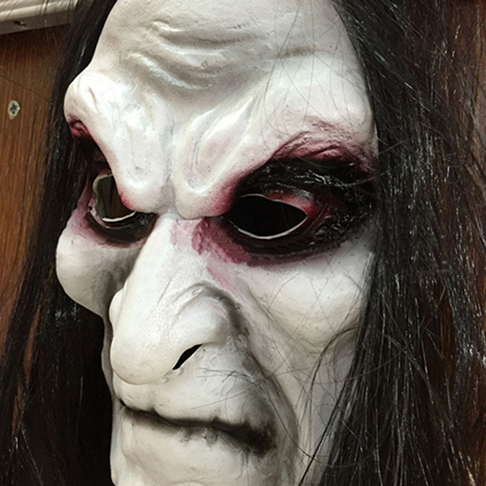 Halloween Mask Zombie Prop Long Hair Ghost